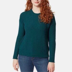 Jessica Simspon Ladies' Woven Knit Roll Neck Sweater Small Green (Deep Teal) NWT